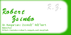 robert zsinko business card